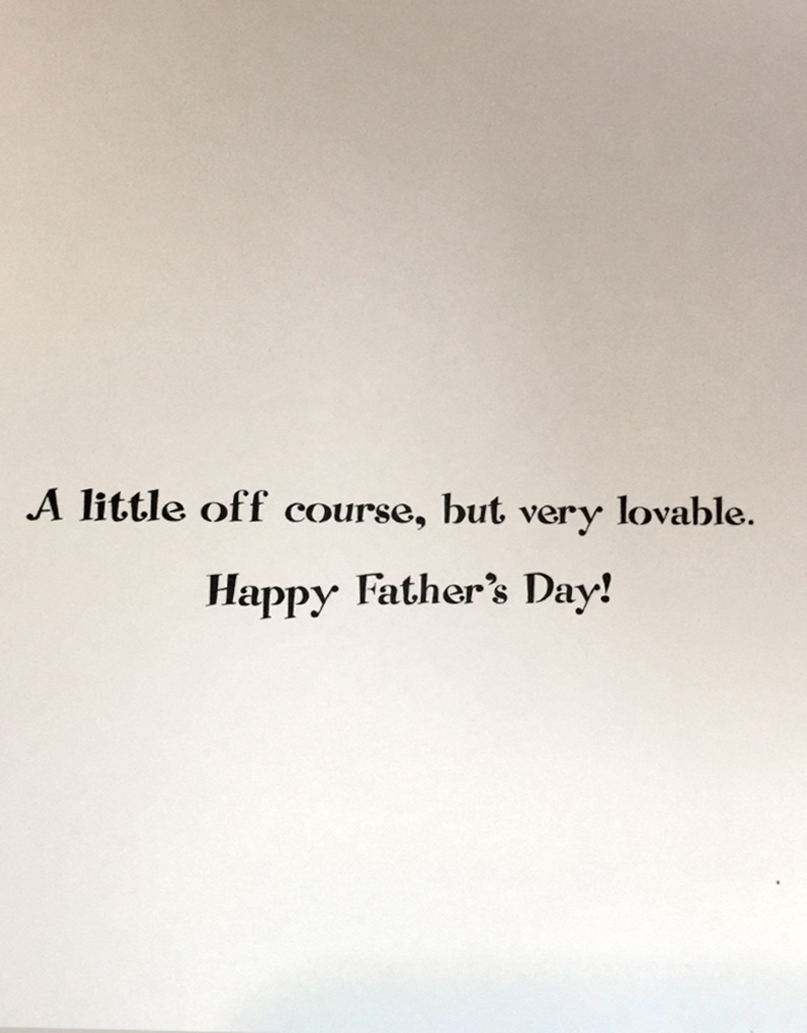 Fathers Day Card Off Course Dad in Plaid Pants Golfing