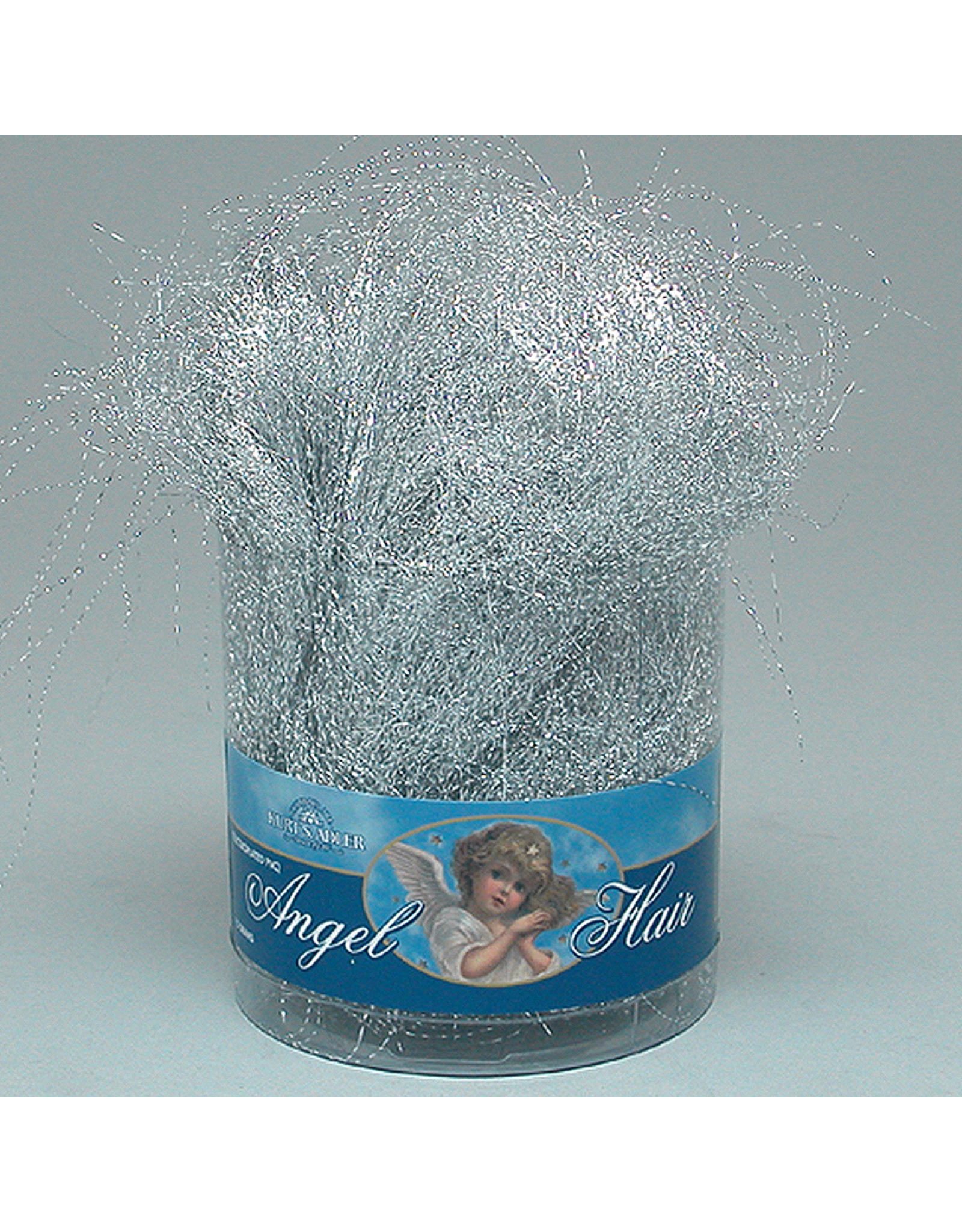 Kurt Adler Angel Hair Tinsel Silver Christmas Tinsel Garland