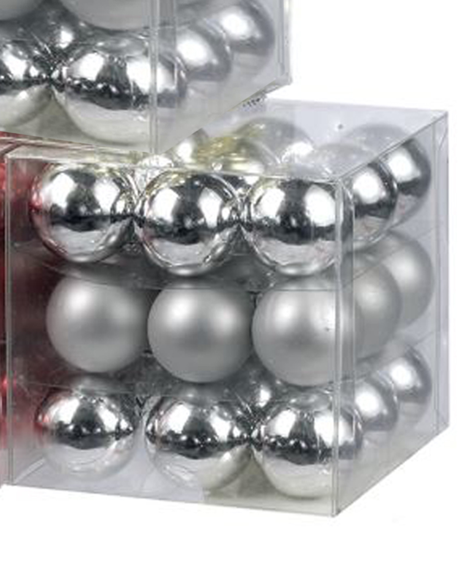 Kurt Adler Mini Glass Balls Christmas Ornaments 25MM Set of 27 Silver