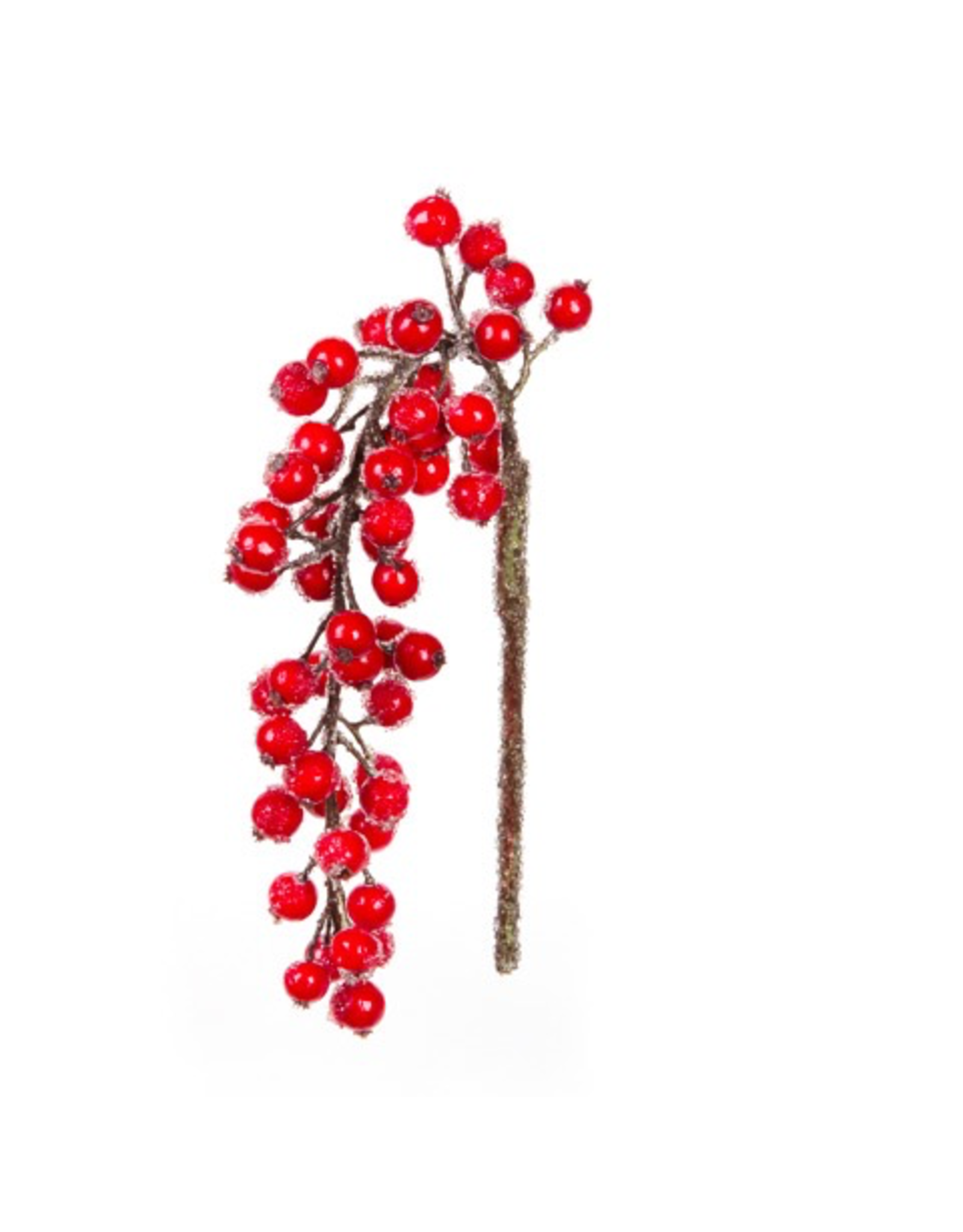 Red Berry Pick 14 Inch Christmas Flowers Floral - Digs N Gifts