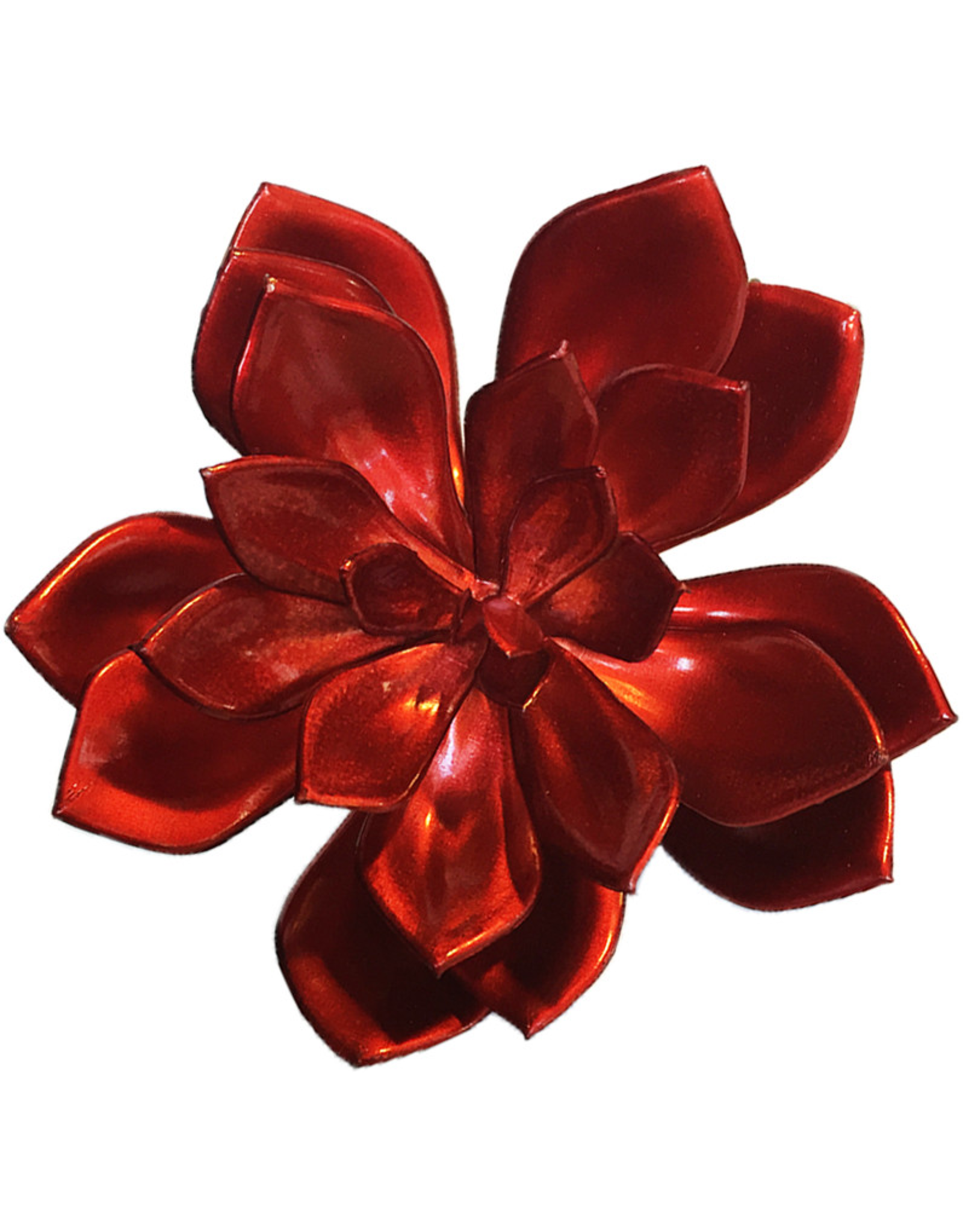 Darice Faux Succulents Echeveria Red Metallic 6 inch