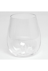 Caspari Acrylic Stemless Wine Glass 14oz Shatter Resistant BPA Free