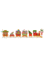 Caspari Christmas Advent Calendar LG Holiday Express Train 16x9 inch