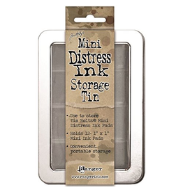 Tim Holtz Mini Distress Ink Storage Tin Holds 12- 1x1 Pads