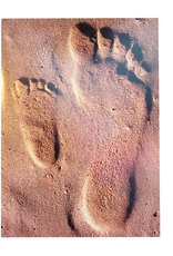 Avanti Fathers Day Card Dad and Son Footsteps in Beach Sand