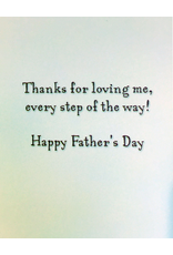 Avanti Fathers Day Card Dad and Son Footsteps in Beach Sand