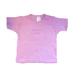 Paint Rags Embroidered Baby T-Shirt - Tickled Pink 9-12 Month