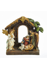 Kurt Adler Holy Family Nativity Creche Table Piece 10x9x5 inches