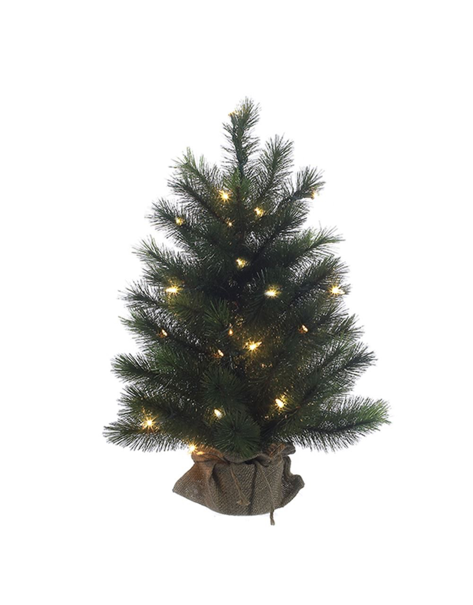 Kurt Adler Christmas Tree Pre-Lit 2 FT Highland Tree w Clear WW Lights