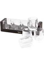 Caspari Acrylic 12oz Tumblers Giftset of 4 Shatter Resistant Clear