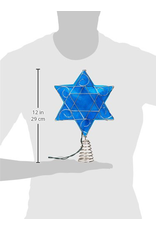 Kurt Adler Hanukkah Shimmer Star of David Tree Topper