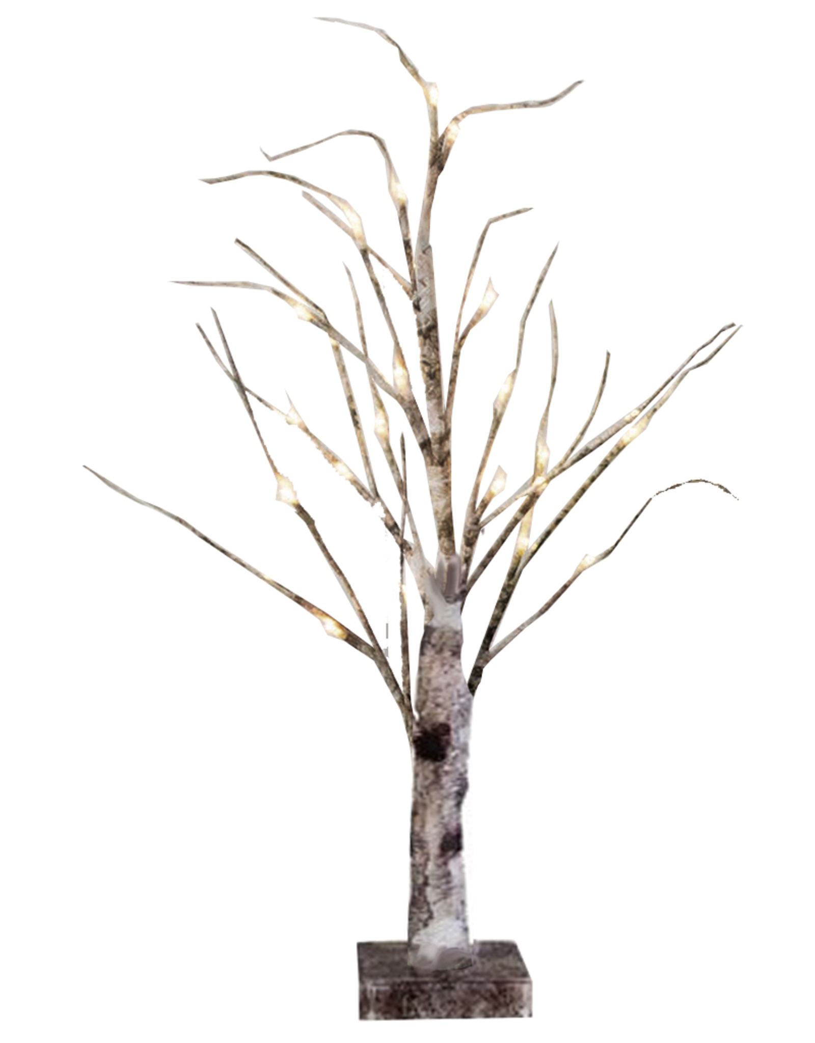 Darice Birch Tree Natural w WW LED Lights 24 inch Holiday Display Tree