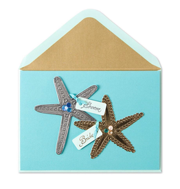 PAPYRUS® Wedding Card Starfish Scene