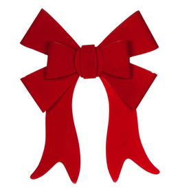 Darice Christmas Bow Red Velvet PVC Bow 19x22 inch