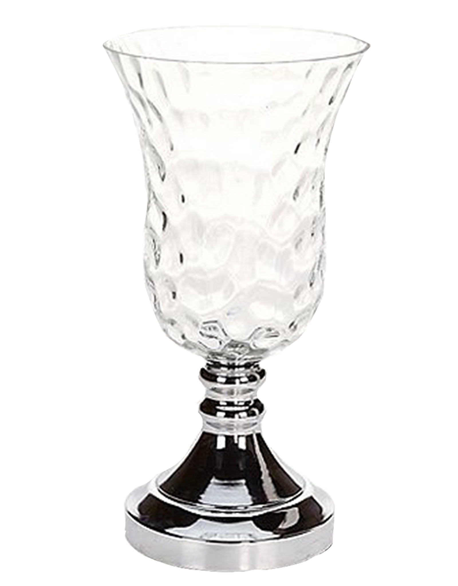 Mark Roberts Home Decor Glass Pedestal Vase With Silver Base