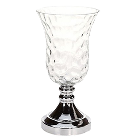 Mark Roberts Home Decor Milano Pedestal Glass Vase With Silver Base