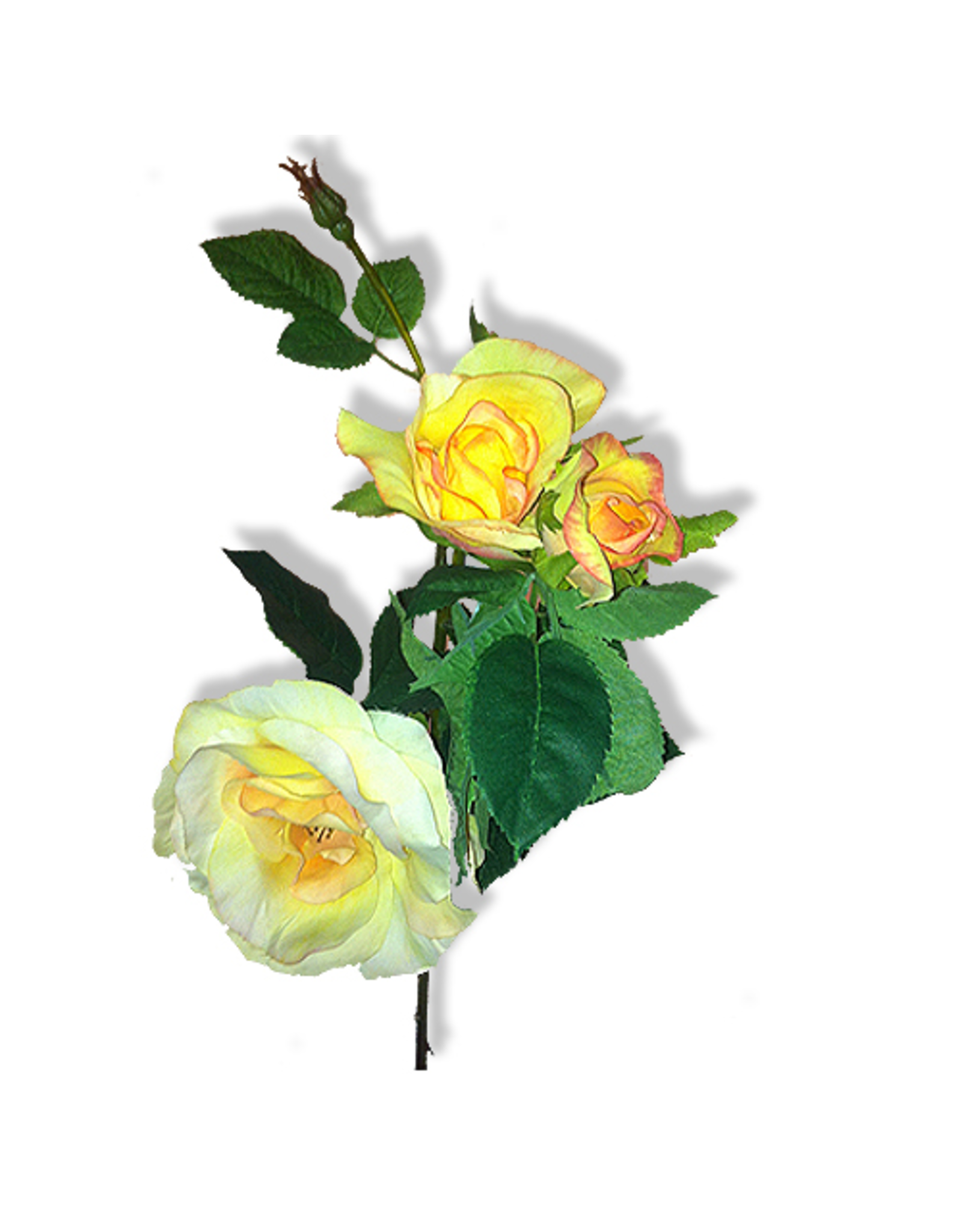 Mark Roberts Home Decor Flowers Floral Yellow Tea Rose Spray