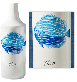 Twos Company Large Blue Coral Fish Vase NO12 Fablenne Jouvin