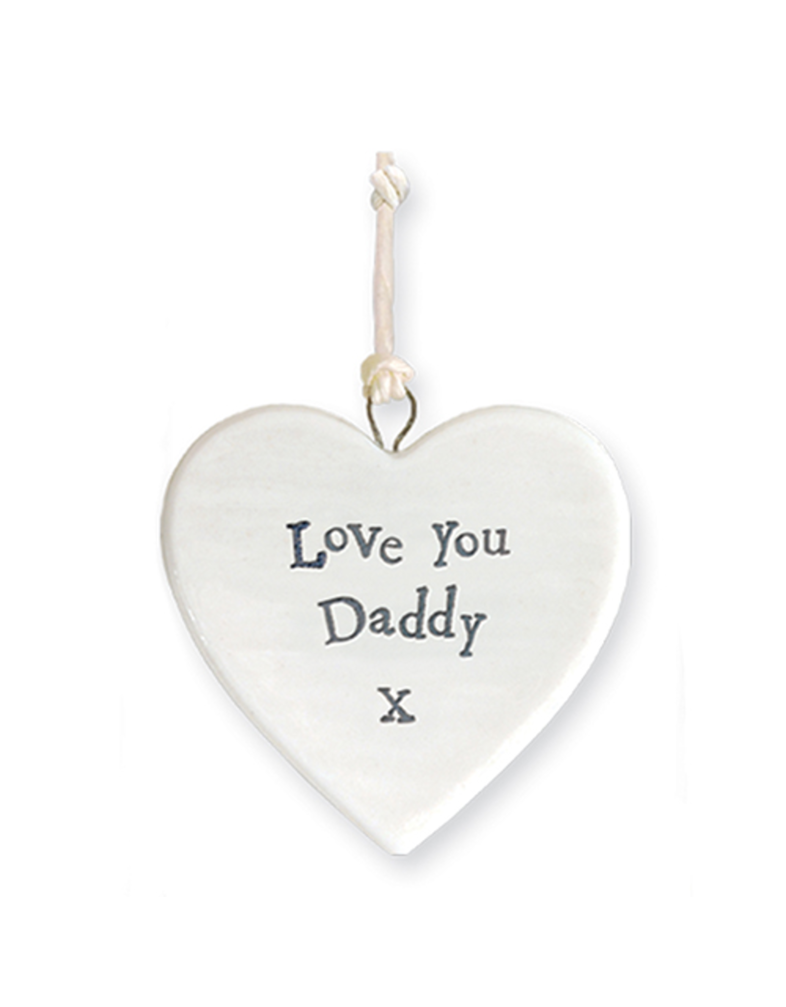East of India Porcelain Heart Ornament 4173 Love You Daddy X