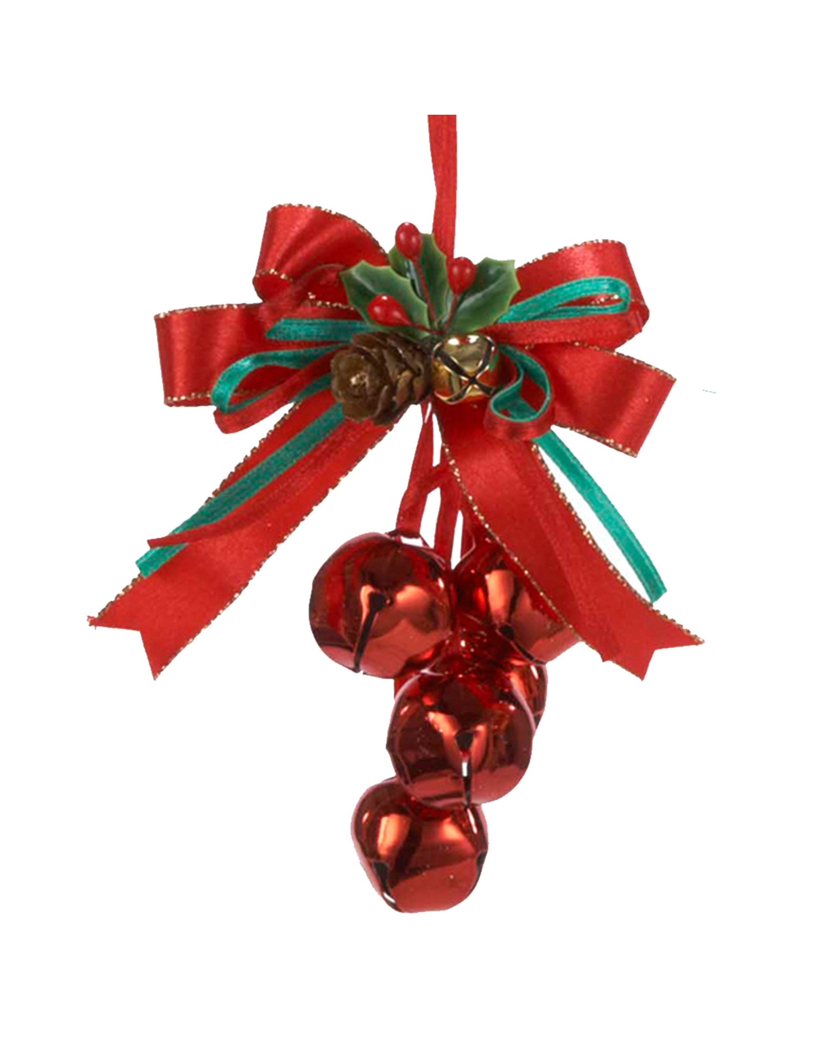 8” Metal Jingle Bell with Bow Accent Ornament