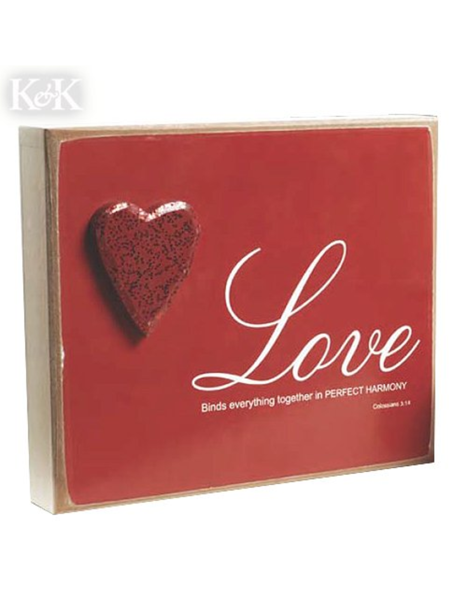 K&K Interiors Valentine's Decor Love Brick Sign