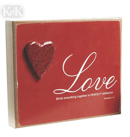 K&K Interiors Valentine's Decor Love Brick Sign