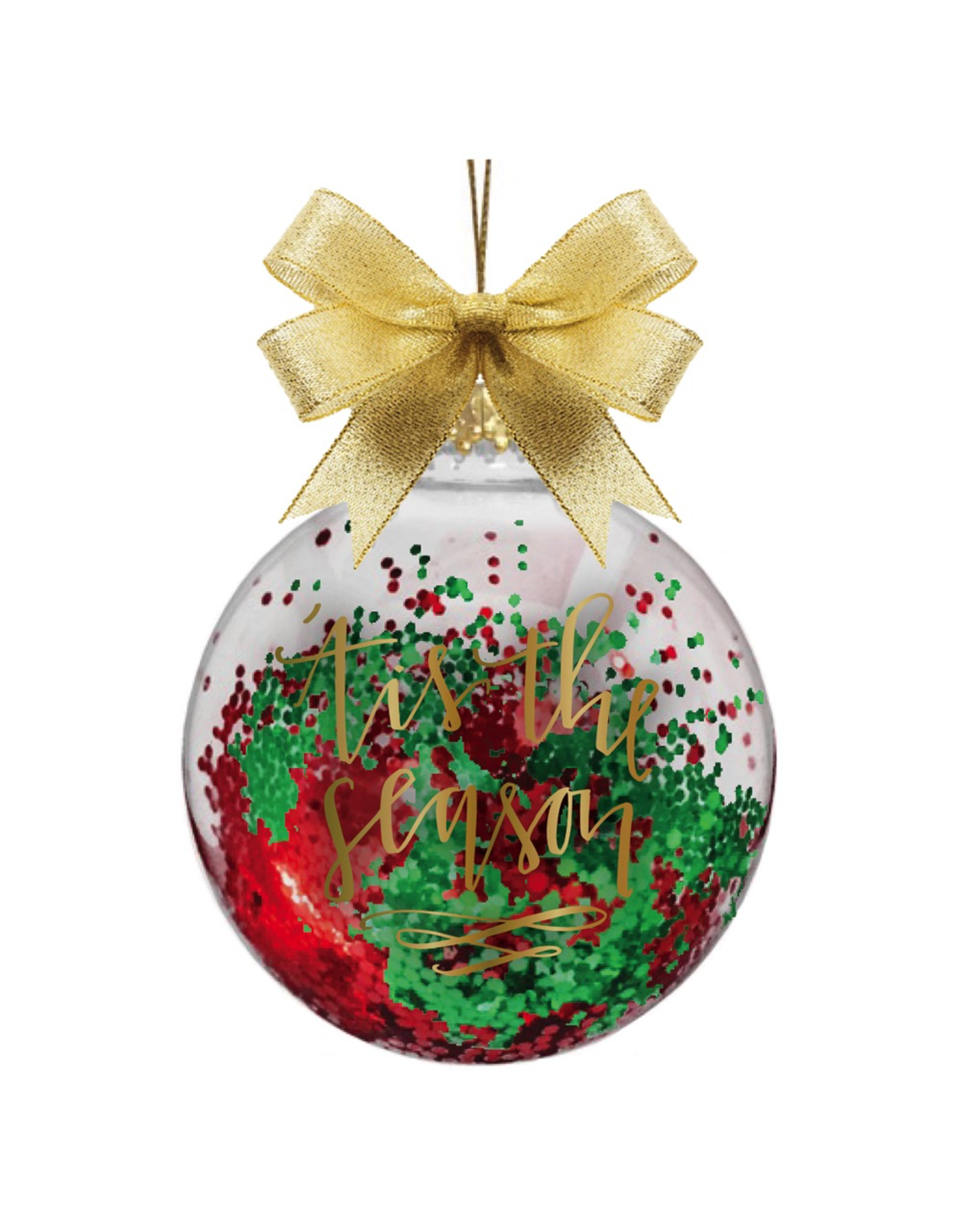 Slant Glass Ball Christmas Ornament Tis the Season