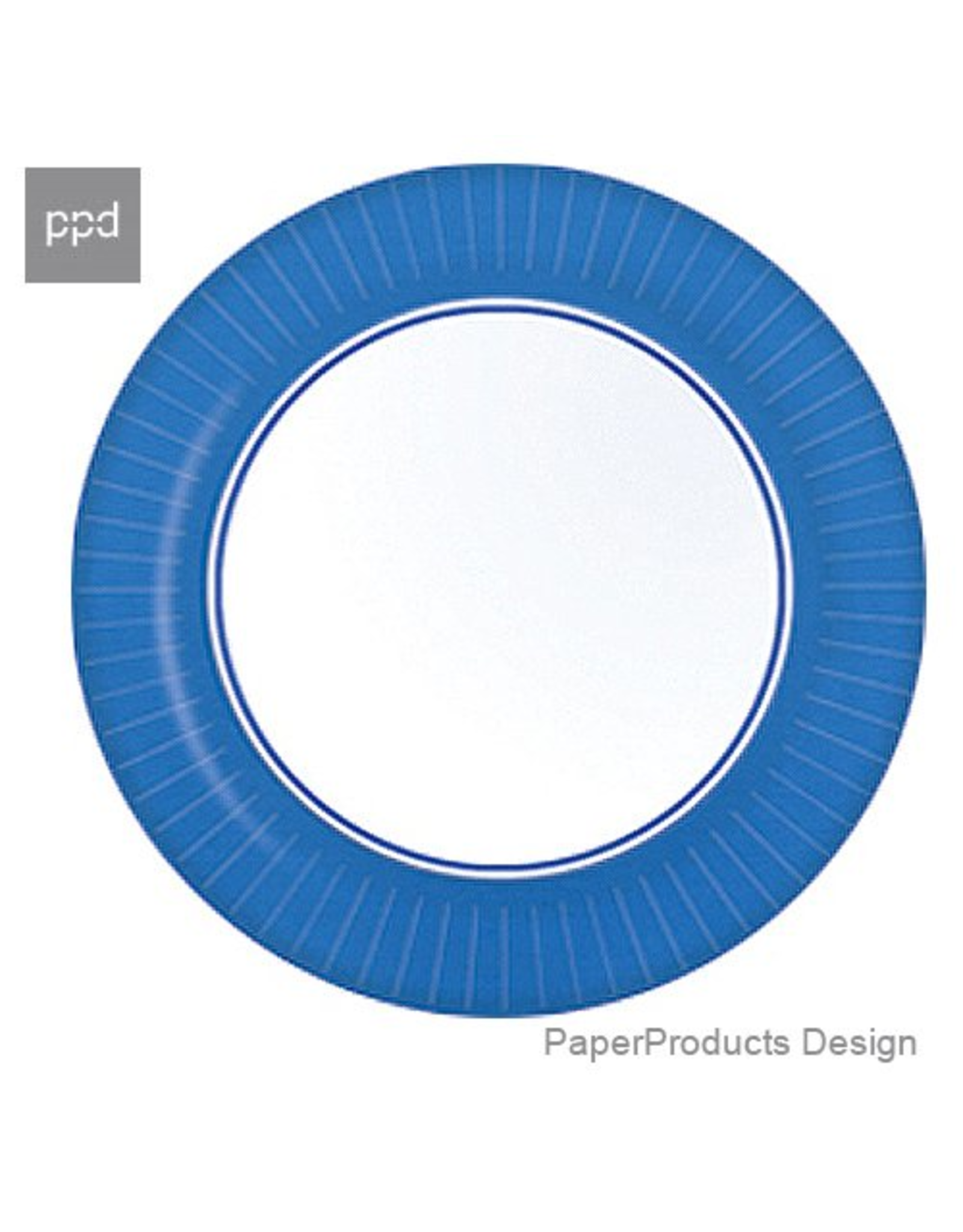 PPD Paper Product Design Paper Plates Blue Salad Dessert Plate