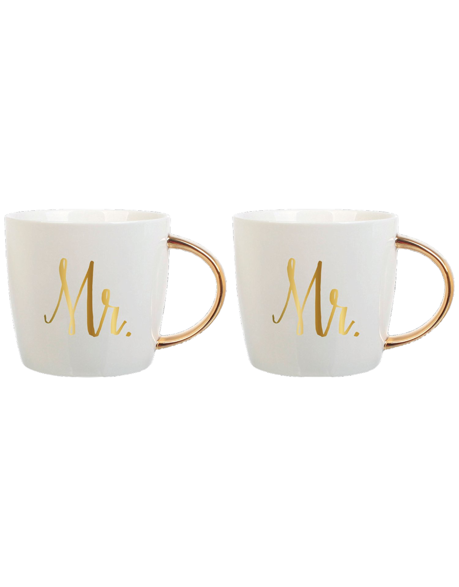 Slant Mr And Mr Ceramic Coffee Mugs Set of 2 14oz Coffee Cups
