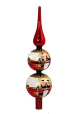Kurt Adler Glass Nutcracker Finial Christmas Tree Topper 13 inch
