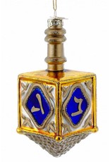 Kurt Adler Jewish Dreidel Glass Ornament 4 Inch Noble Gems
