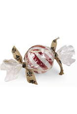 Mud Pie Pet Toys Peppermint Stripe Tennis Ball Cello Gift Wrap Paw Print Bow