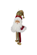 Kurt Adler Santa Head-Santa Face Christmas Ornament w Bells GGR