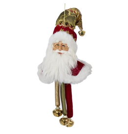 Kurt Adler Santa Head-Santa Face Christmas Ornament w Bells GGR