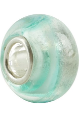Chamilia Charm Murano Glass Bead O-13 Swirl Aqua
