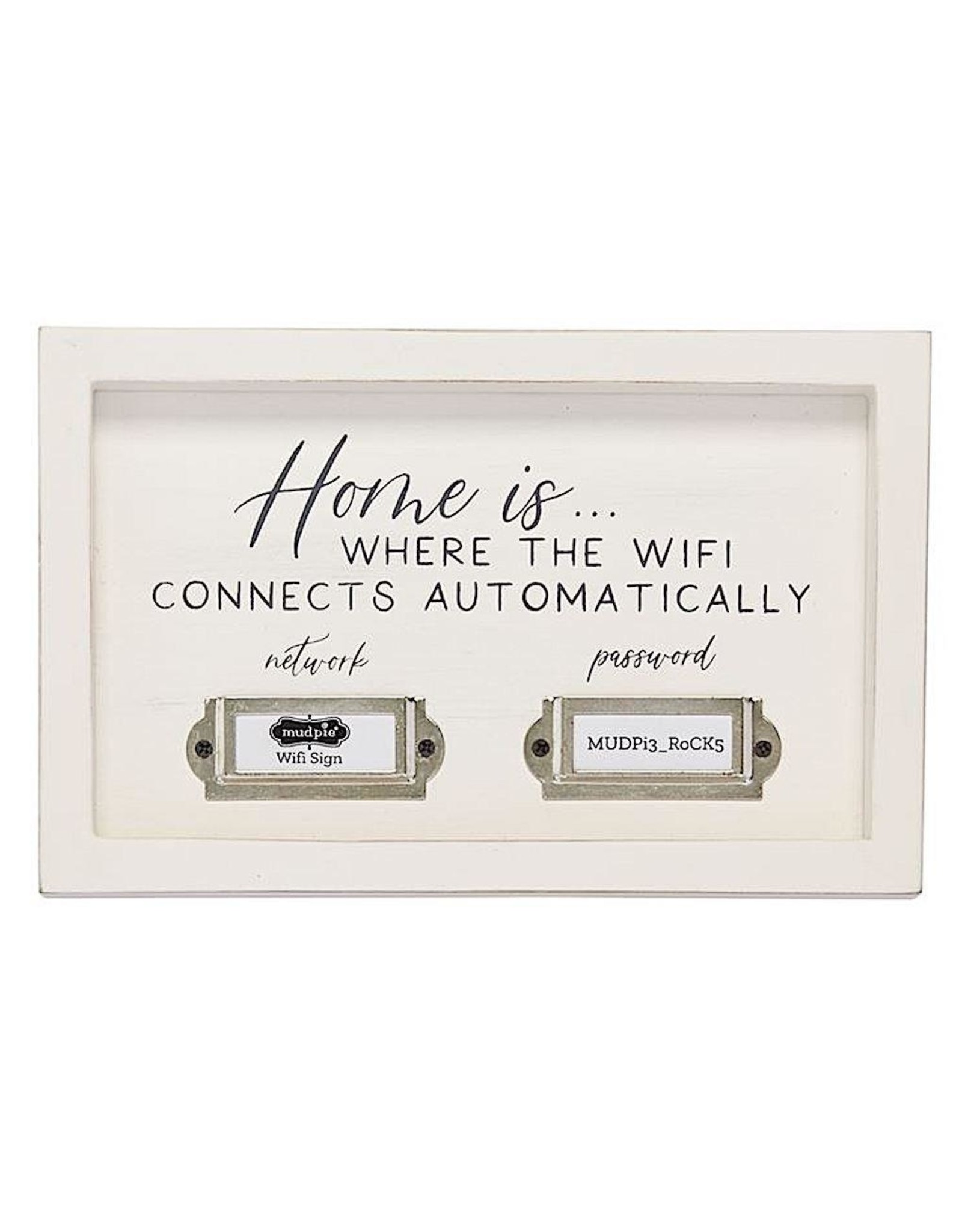 Mud Pie Home WIFI Network And Password Plaque