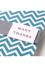 PAPYRUS® Thank You Card Chevron Stripes Letterpress