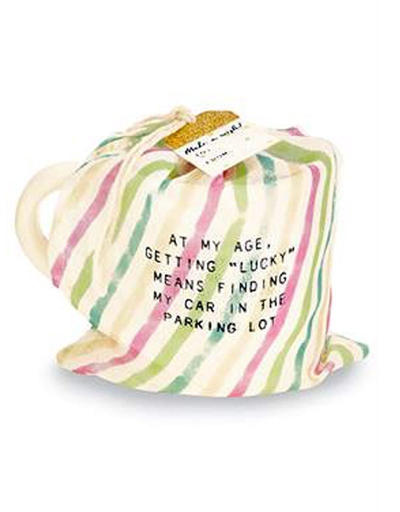 Mud Pie Birthday Mug In Gift Bag At My Age Getting Lucky Means