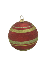Kurt Adler Shatterproof Glitter Stripe Ball Ornament Set