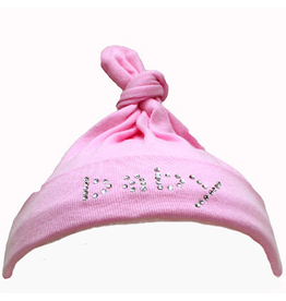 Mama and Bambino Mama and Bambino Infant Baby Hat with Rhinestones Pink Baby