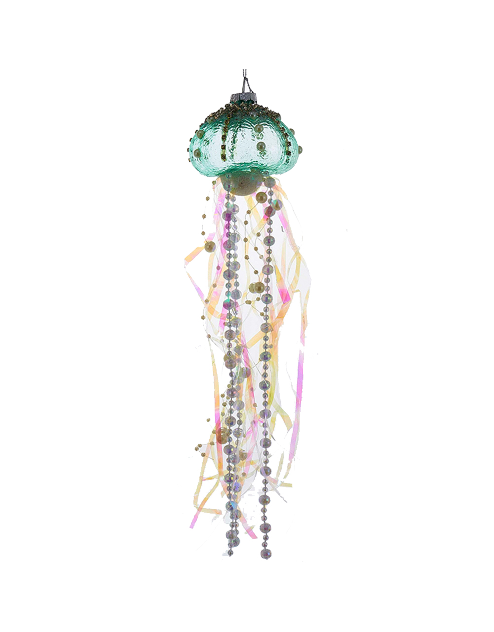Kurt Adler Glass Jellyfish Ornament Nautical Sea Life - SFBG