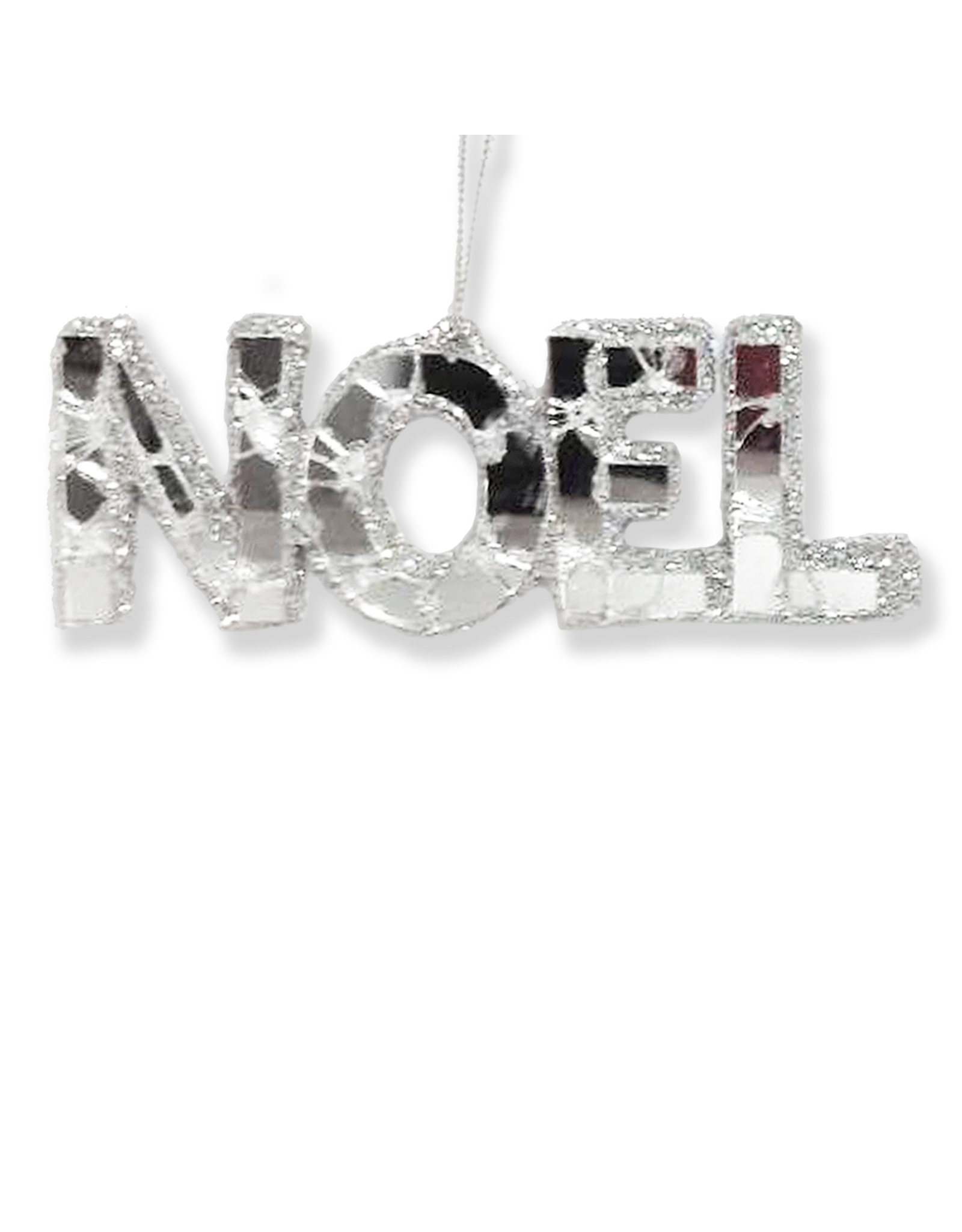 Kurt Adler Christmas Mirror Word Ornament Noel -C