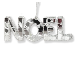 Kurt Adler Christmas Mirror Word Ornament Noel -C