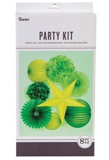 Darice Irish St Patricks Green Paper Party Decorations Kit 8 Pc