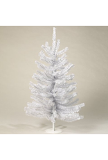 Kurt Adler Shiny White Miniature Christmas Tree 18 Inch