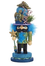 Kurt Adler Hollywood Nutcrackers Sea Turtle Hat Nutcracker 11 Inch