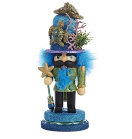 Kurt Adler Hollywood Nutcrackers Sea Turtle Hat Nutcracker 11 Inch