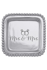 Mariposa Engraved Sentiment Tray Lesbian Wedding Gift Mrs and Mrs