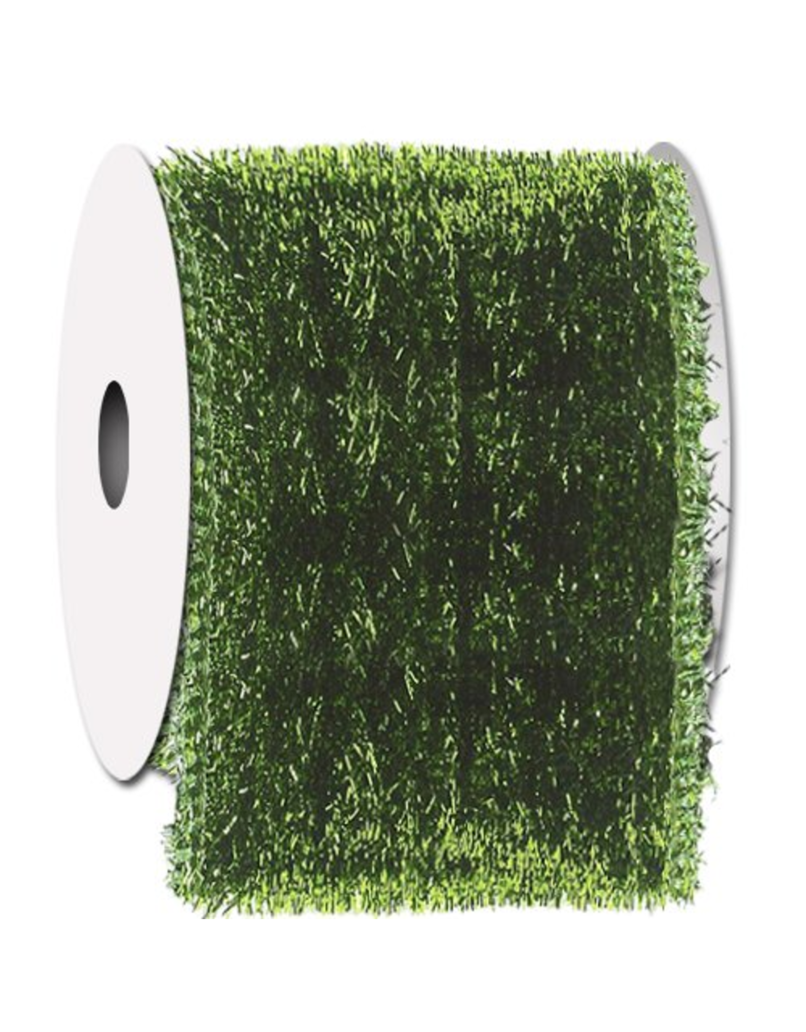 Ribbons Trims Green Tinsel Town Ribbon w Fabric Back Wired