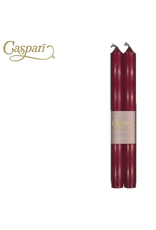 Caspari Crown Candles Tapers 10 inch 2pk Bordeaux